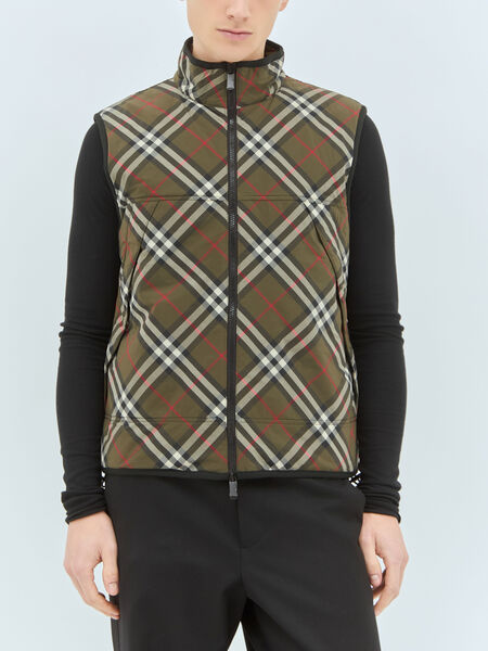 Check Padded Gilet