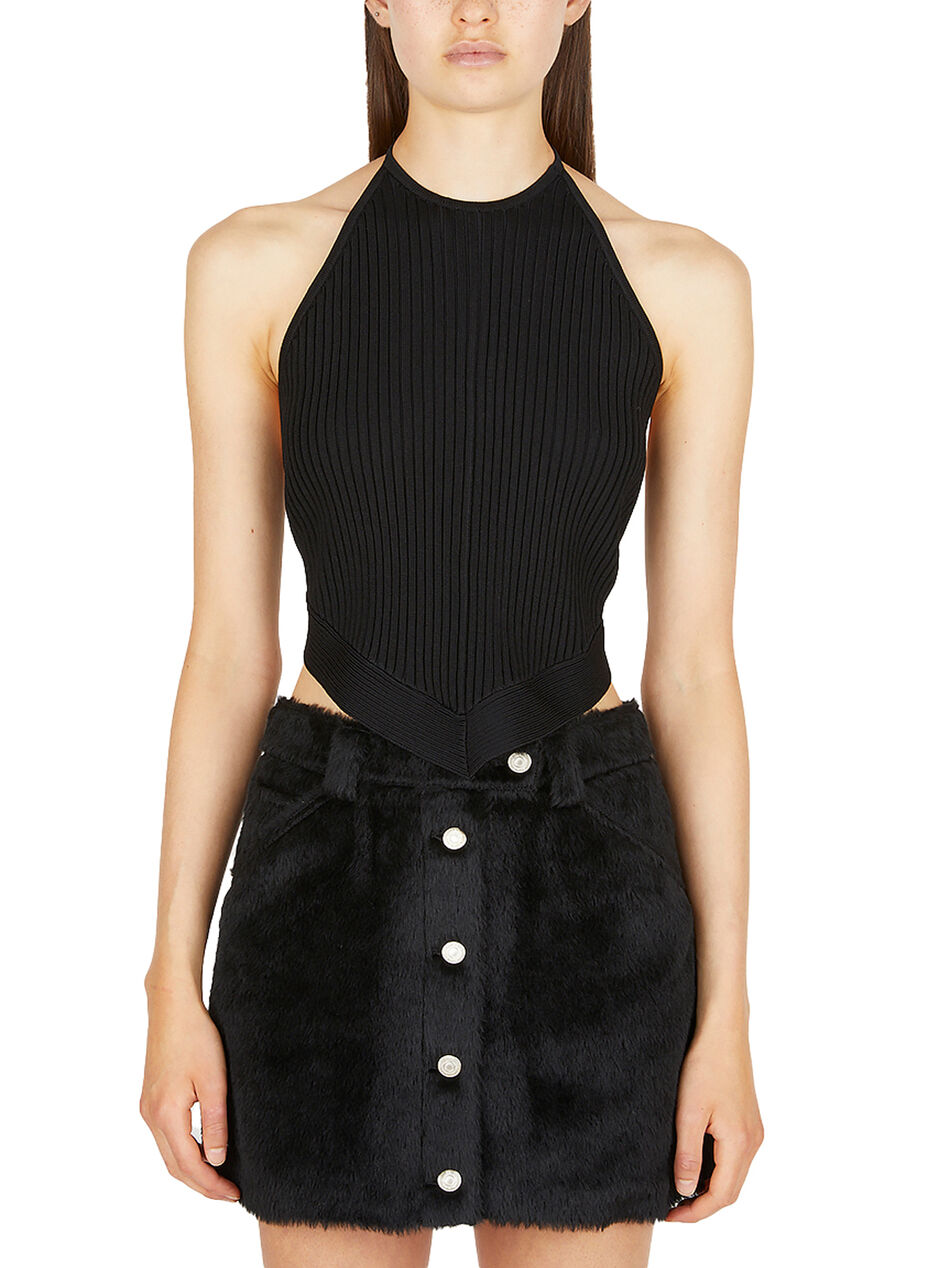 Halter Neck Knit Top