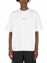 Acne Studios T-shirt Girocollo con Logo Bianco flacn0148029wht