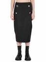 VETEMENTS High Rise Skirt with Buttons  flvet0247011blk