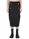 VETEMENTS High Rise Skirt with Buttons Black flvet0247011blk