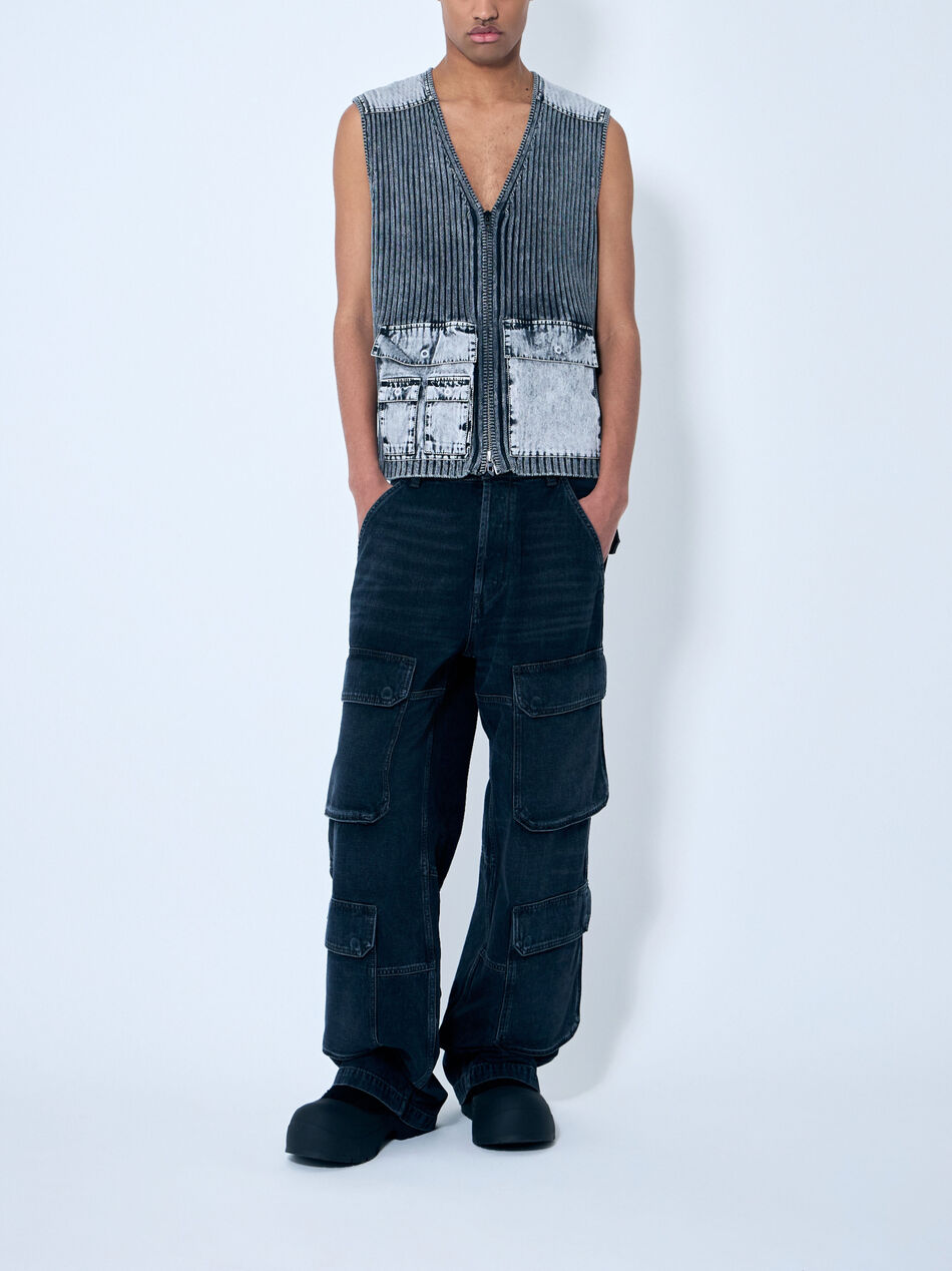 K-Margie Rib Zip-Up Top