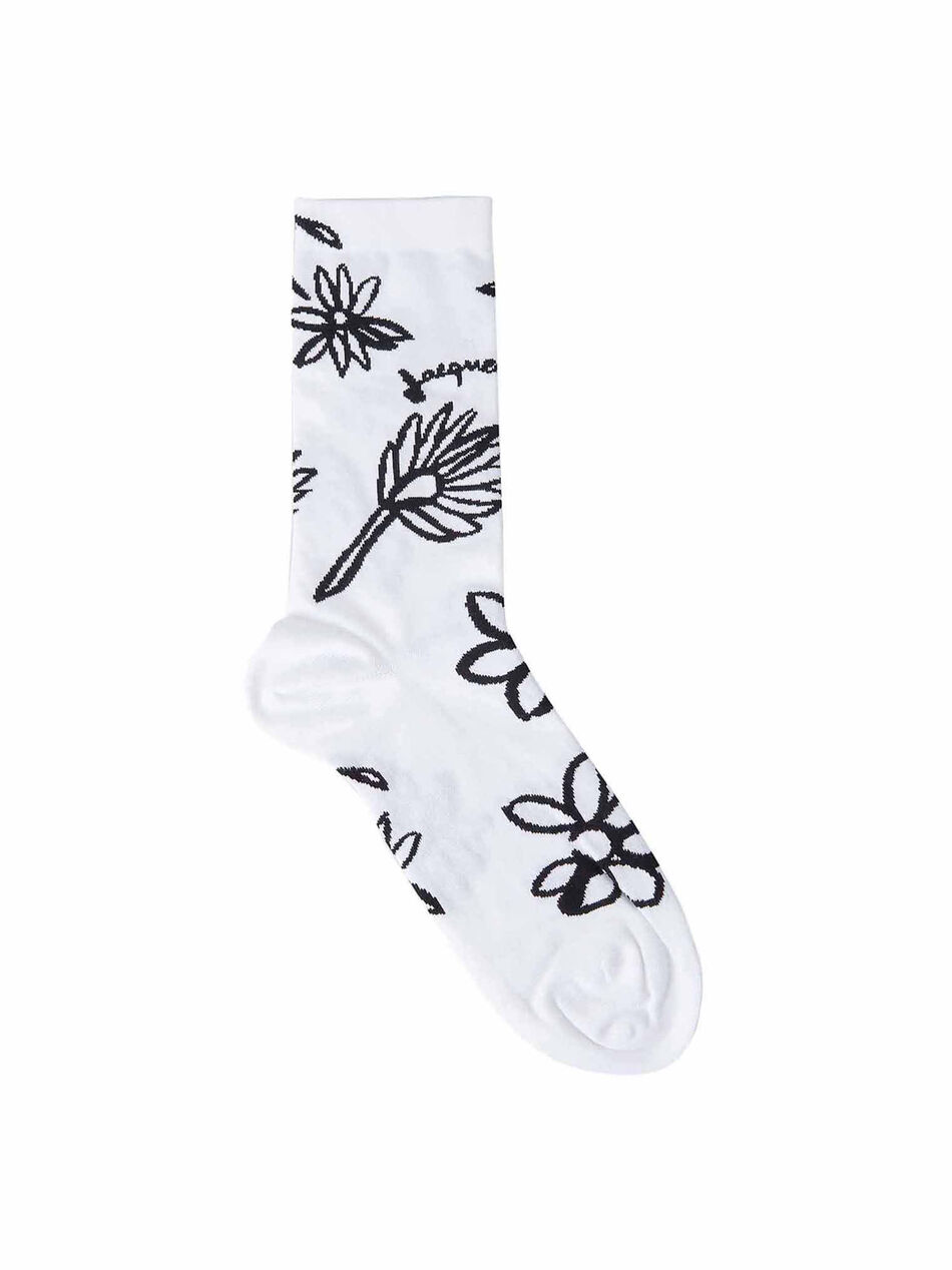 Les Chaussettes Giardino Socks with Flowers Motif