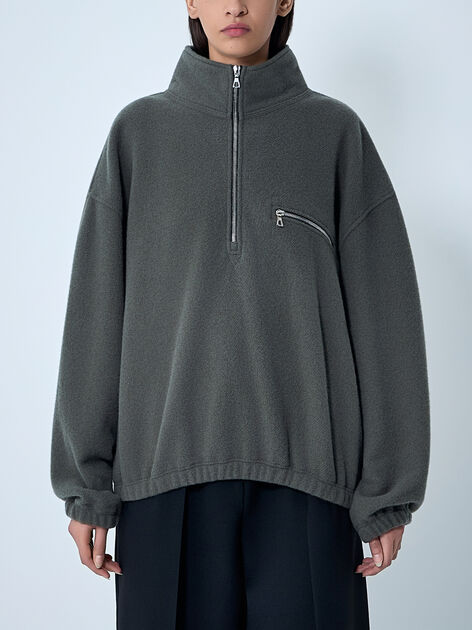 Zip-Up Fleece Sweatshirt