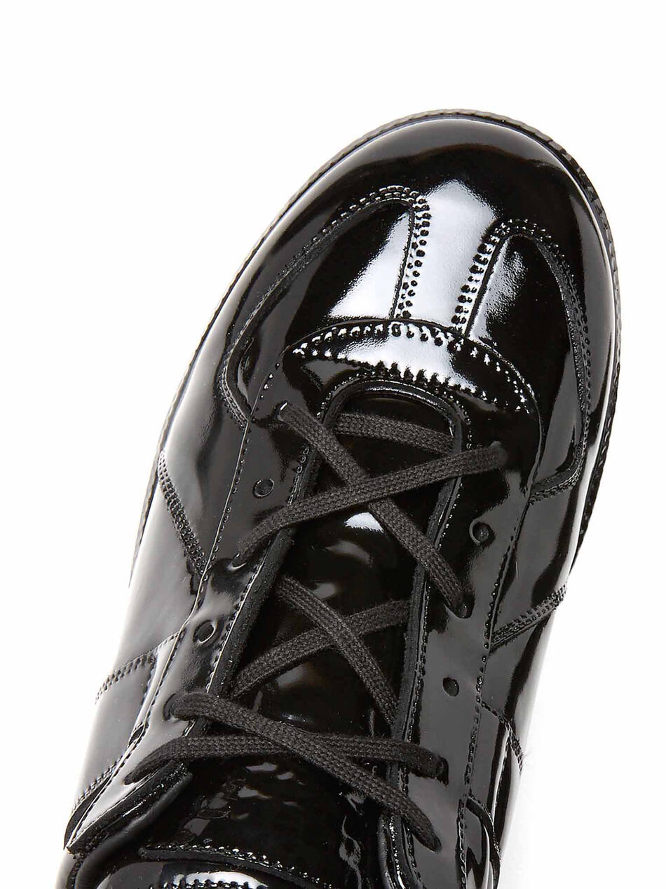 Replica Sneakers in Patent Leather Black