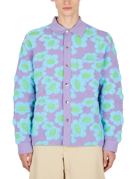 Le Chemise Neve Fleurs Knit Shirt