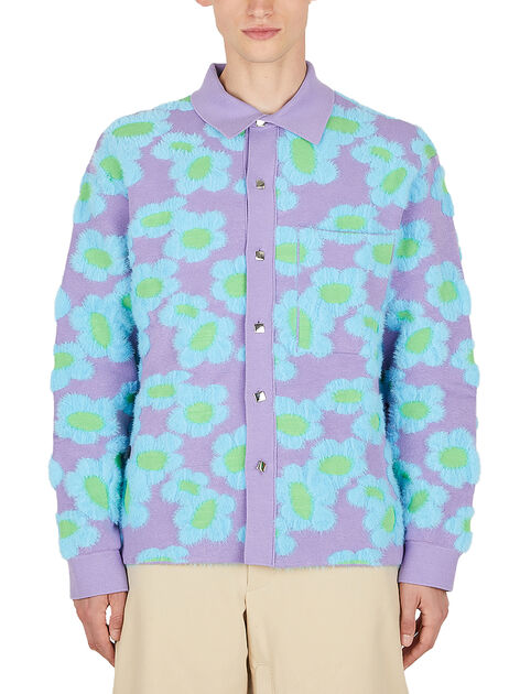 Le Chemise Neve Fleurs Knit Shirt