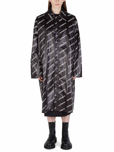 Coat with Logo All-Over