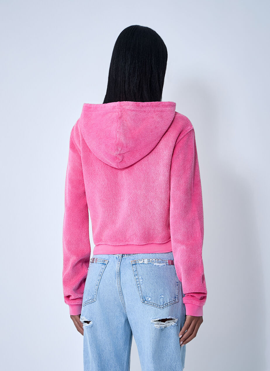 Logo Motif Zip-Up Sweatshirt