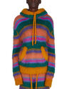 Marni Fuzzy Stripe Hooded Sweater Multicolour flmni0149010yel