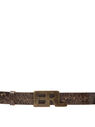 ERL Cintura in Pelle con Logo Marrone flerl0150025brn