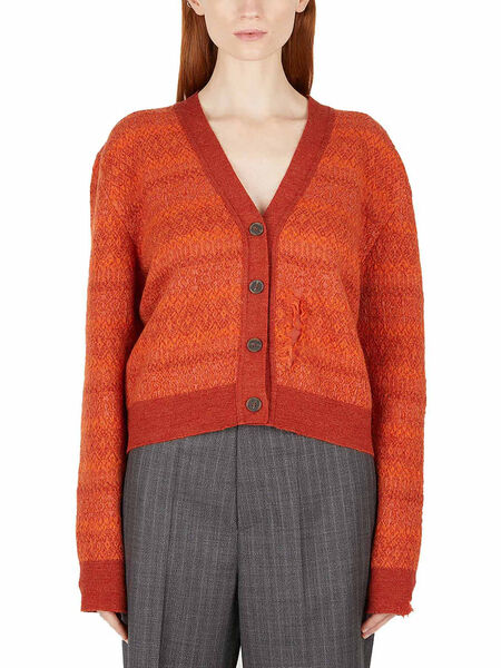 Distressed Wool Cardigan