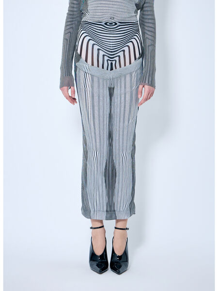 Double-Layer Mesh Midi Skirt