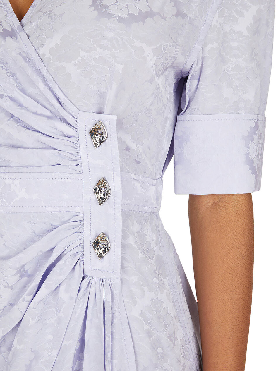 Floral Jacquard Wrap Dress