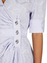 GANNI Floral Jacquard Wrap Dress Lilac flgan0249005blu