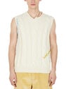 Marni Cable Knit Sleeveless Sweater Cream flmni0150014cre