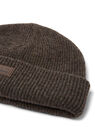 Acne Studios Face Patch Beanie Hat in Brown Brown flacn0249003gry