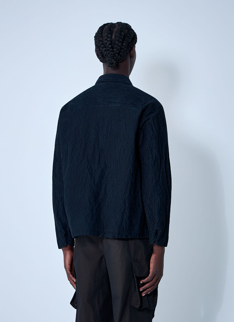 Logo Motif Corduroy Shirt