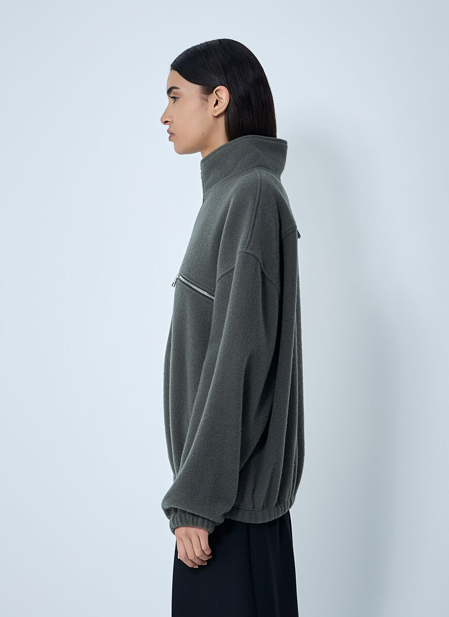Zip-Up Fleece Sweatshirt