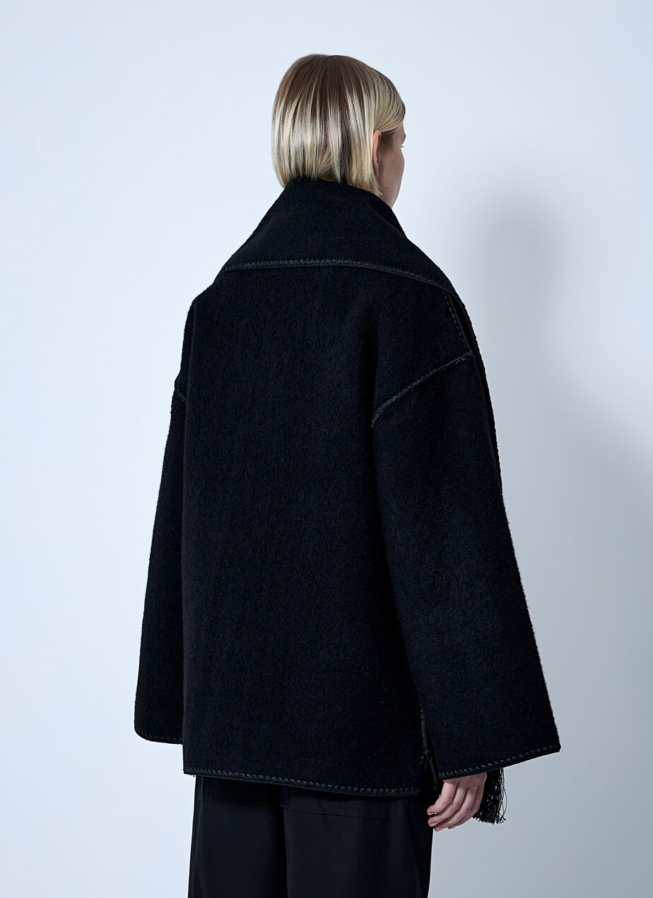 Embroidered Scarf Jacket