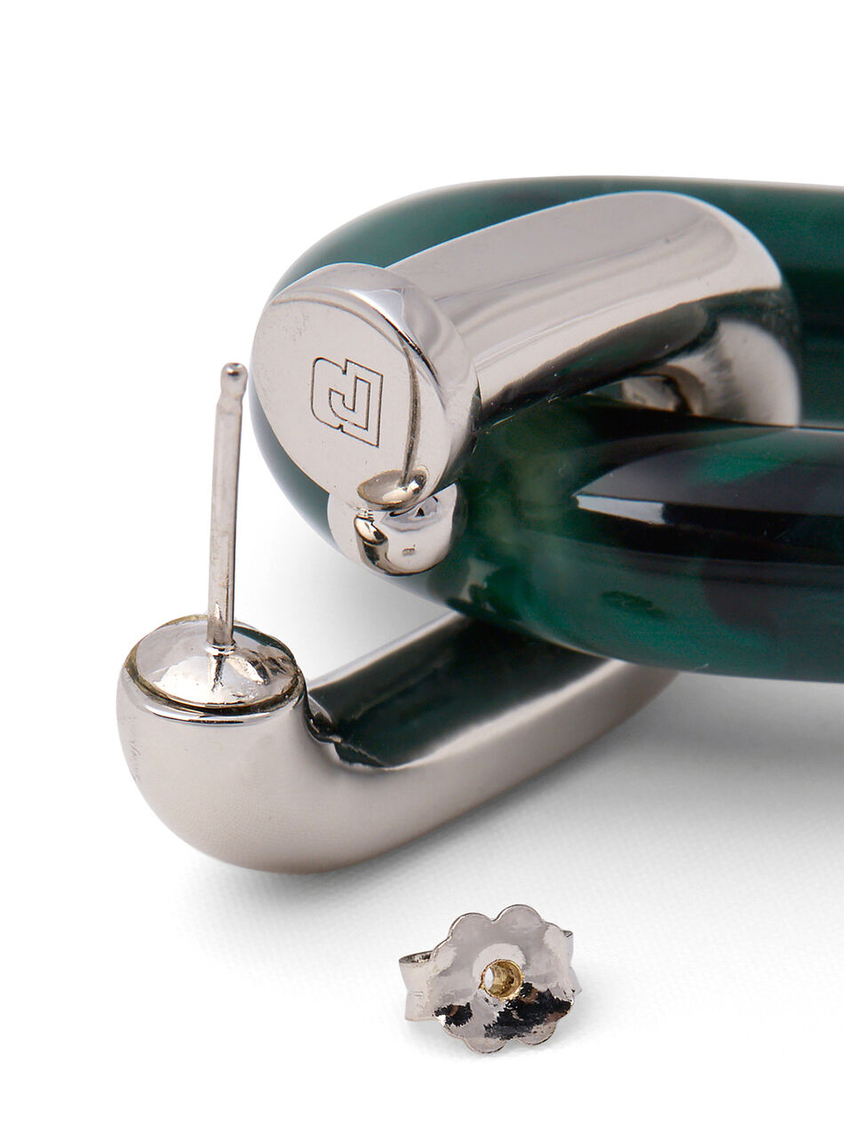 XL Link Double Hoop Earrings