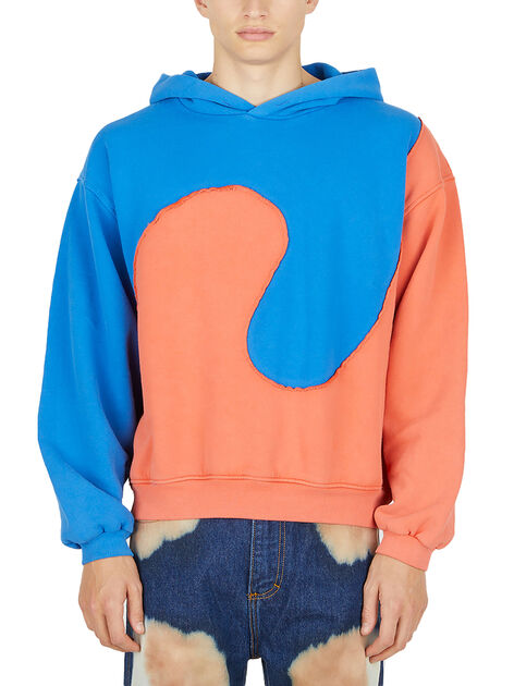Swirl Hooded Sweatshirt in Blue