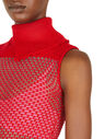 LOUISE LYNGH BJERREGAARD Mesh Knit Dress Red flllb0248003ppl