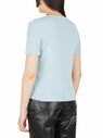 A.P.C. Aria Top with Ribbed Finish Blue flapc0248007blu