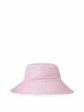GANNI Bucket Hat with Logo Embroidery Pink flgan0248011pin
