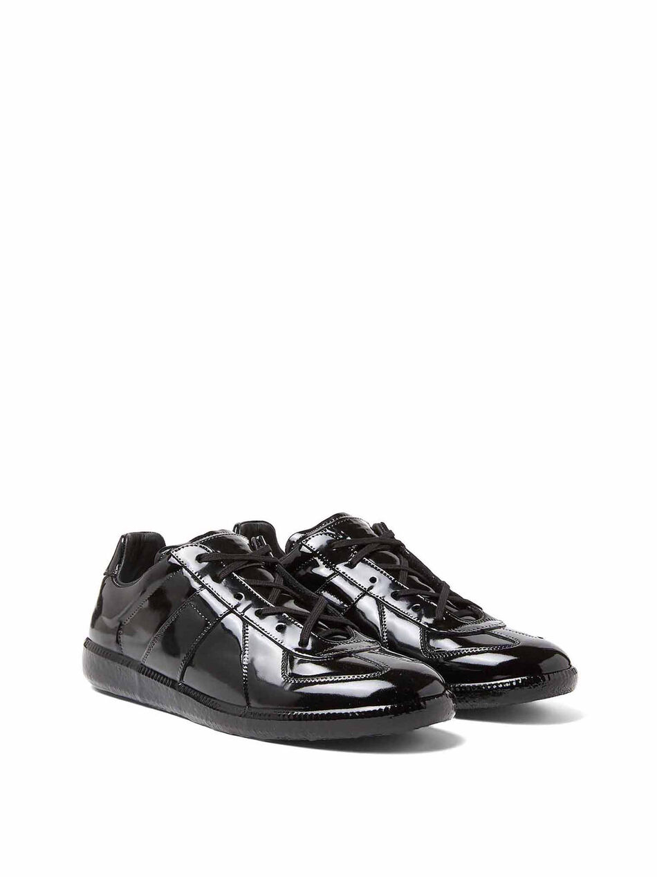 Replica Sneakers in Patent Leather Black