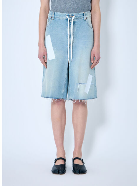 Distressed Denim Shorts