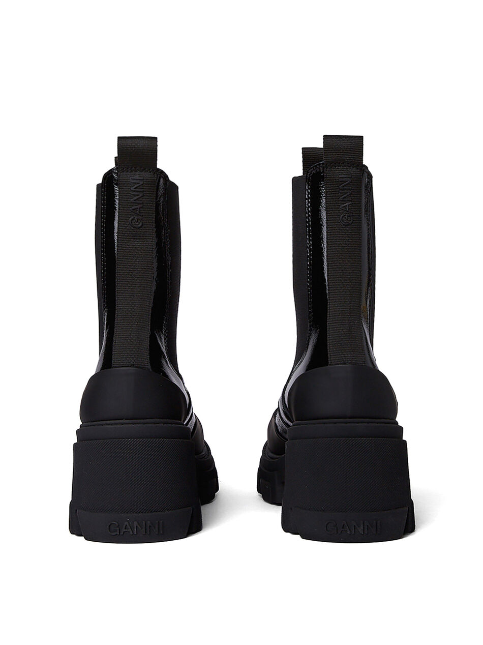 Cleated Heeled Mid Chelsea Boots