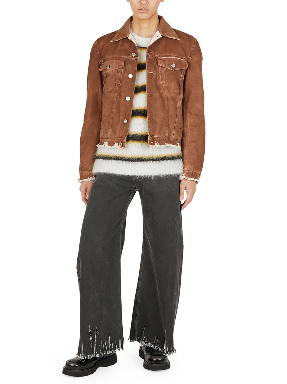 Wide Leg Raw Hem Jeans