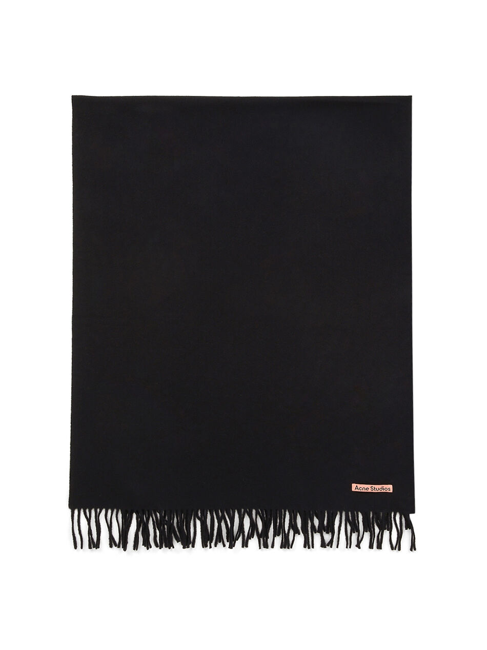 Logo Patch Scarf in Black