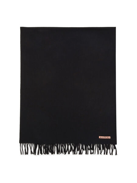 Logo Patch Scarf in Black