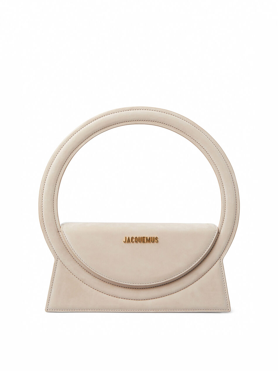 Le Sac Rond Handbag in Suede Beige