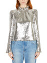 Paco Rabanne Sequin Embellished Top Silver flpac0251010sil