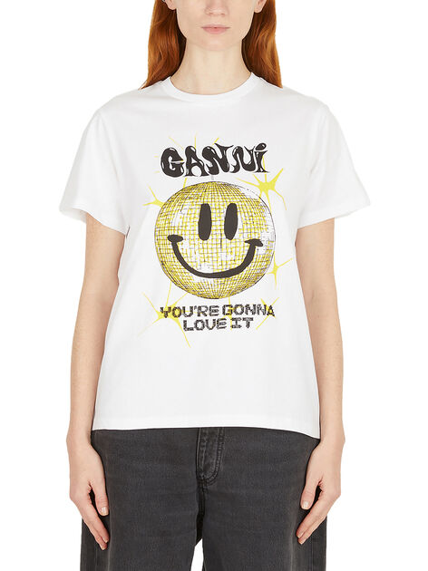 Basic Jersey Smiley Relaxed T-shirt Bright White