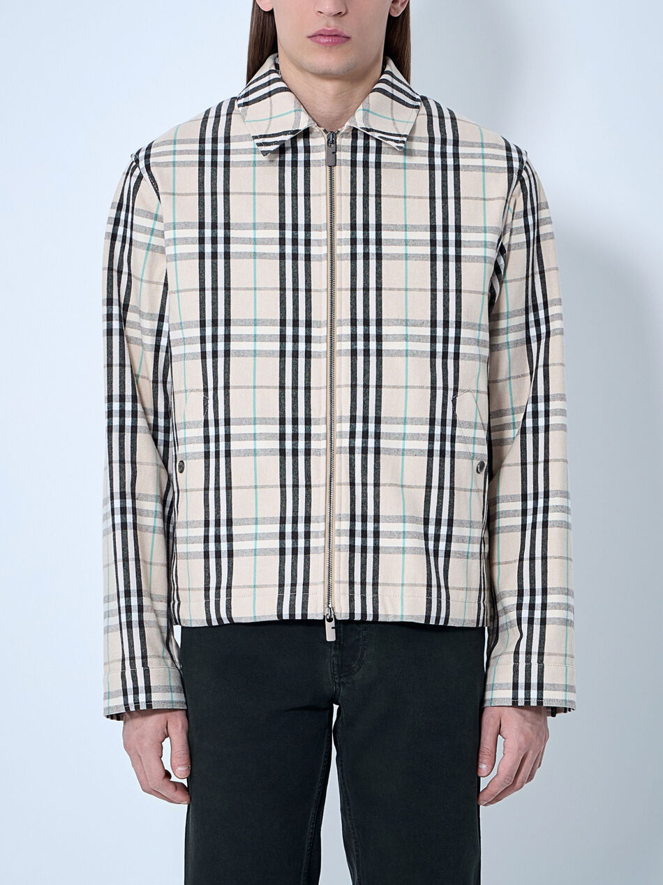 Check Cotton Harrington Jacket