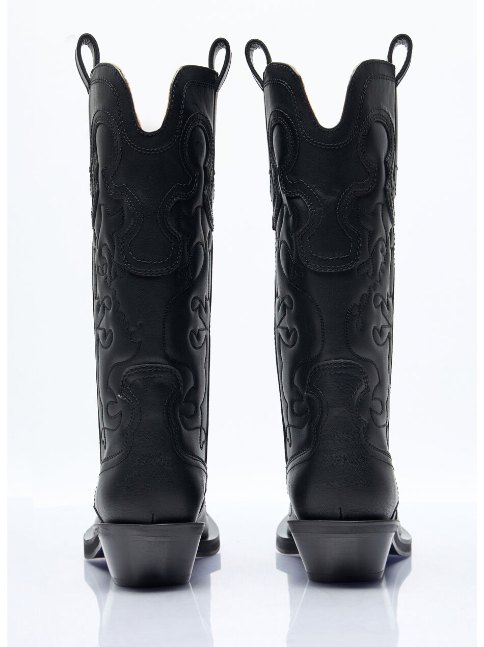Mid Shaft Embroidered Western Boots