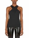 Courrèges Black Top with Logo Embroidery  flcou0248012blk
