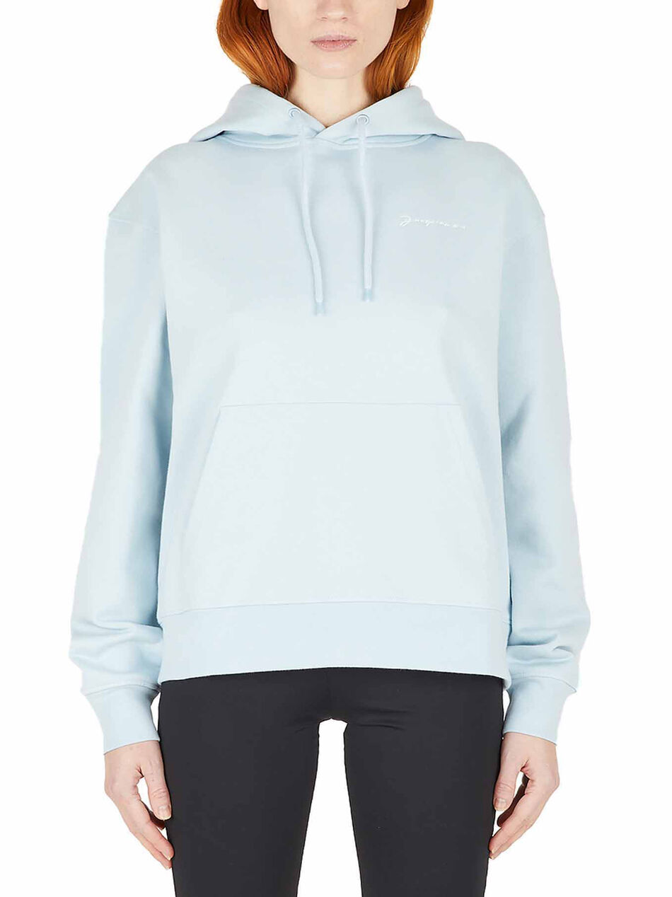Le Brode Light Blue Hooded Sweatshirt