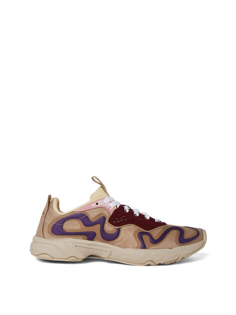 Ribbon Logo Sneakers in Beige