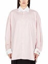 Raf Simons Striped Oversized Shirt Pink flraf0248012pin