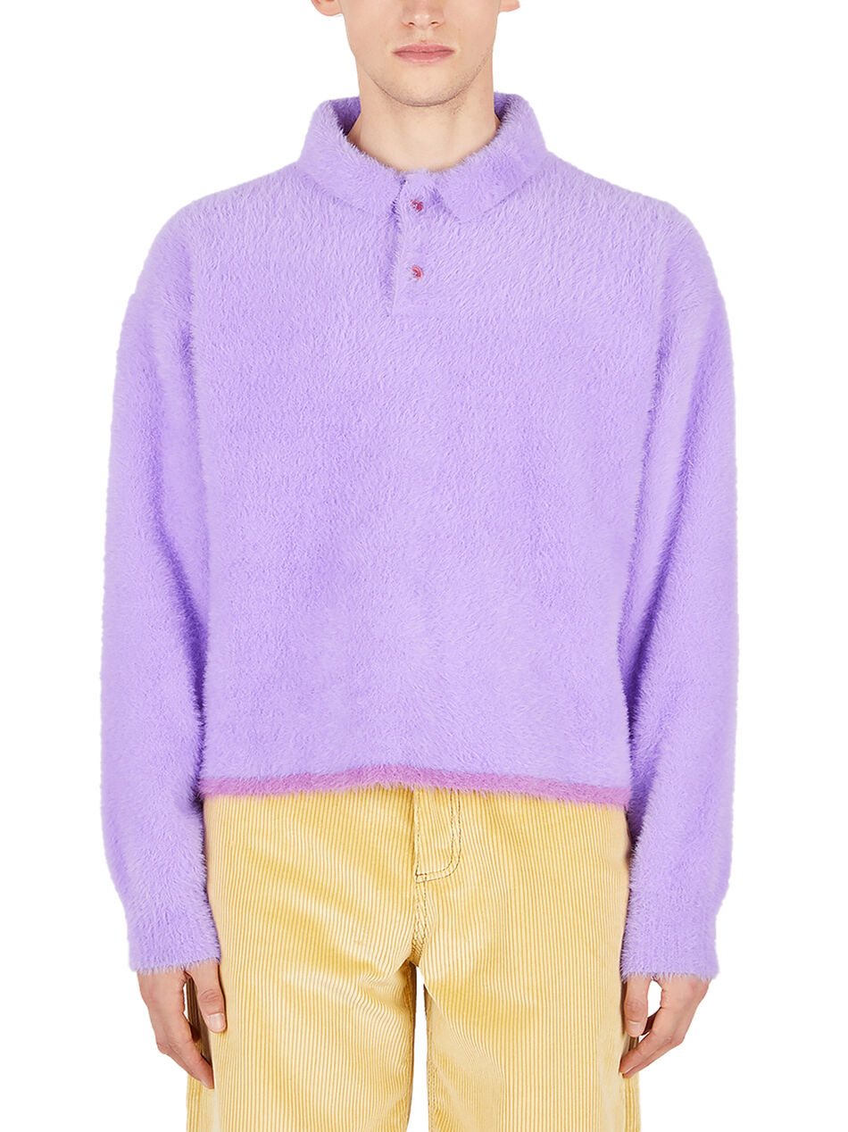 La Neve Polo Sweater in Lilac