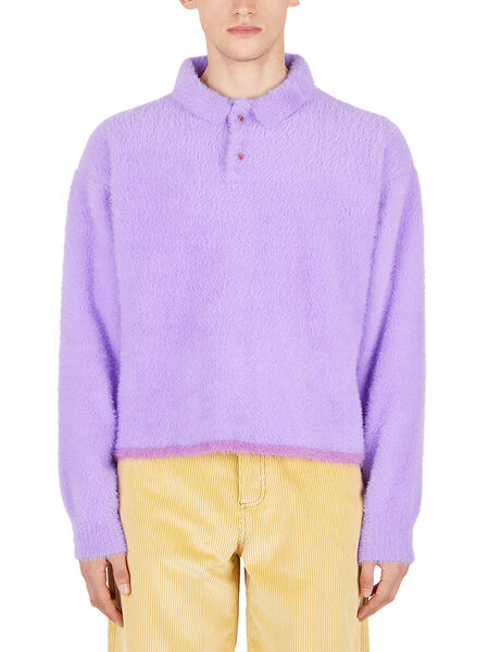 La Neve Polo Sweater in Lilac