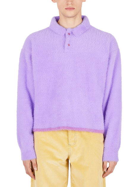 La Neve Polo Sweater in Lilac