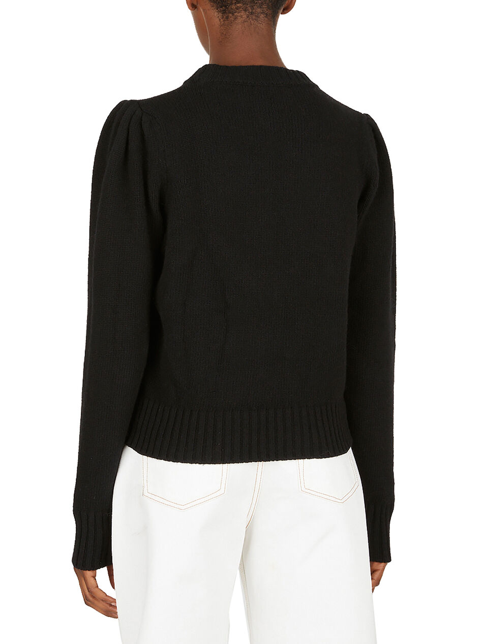 Intarsia Logo Sweater in Black