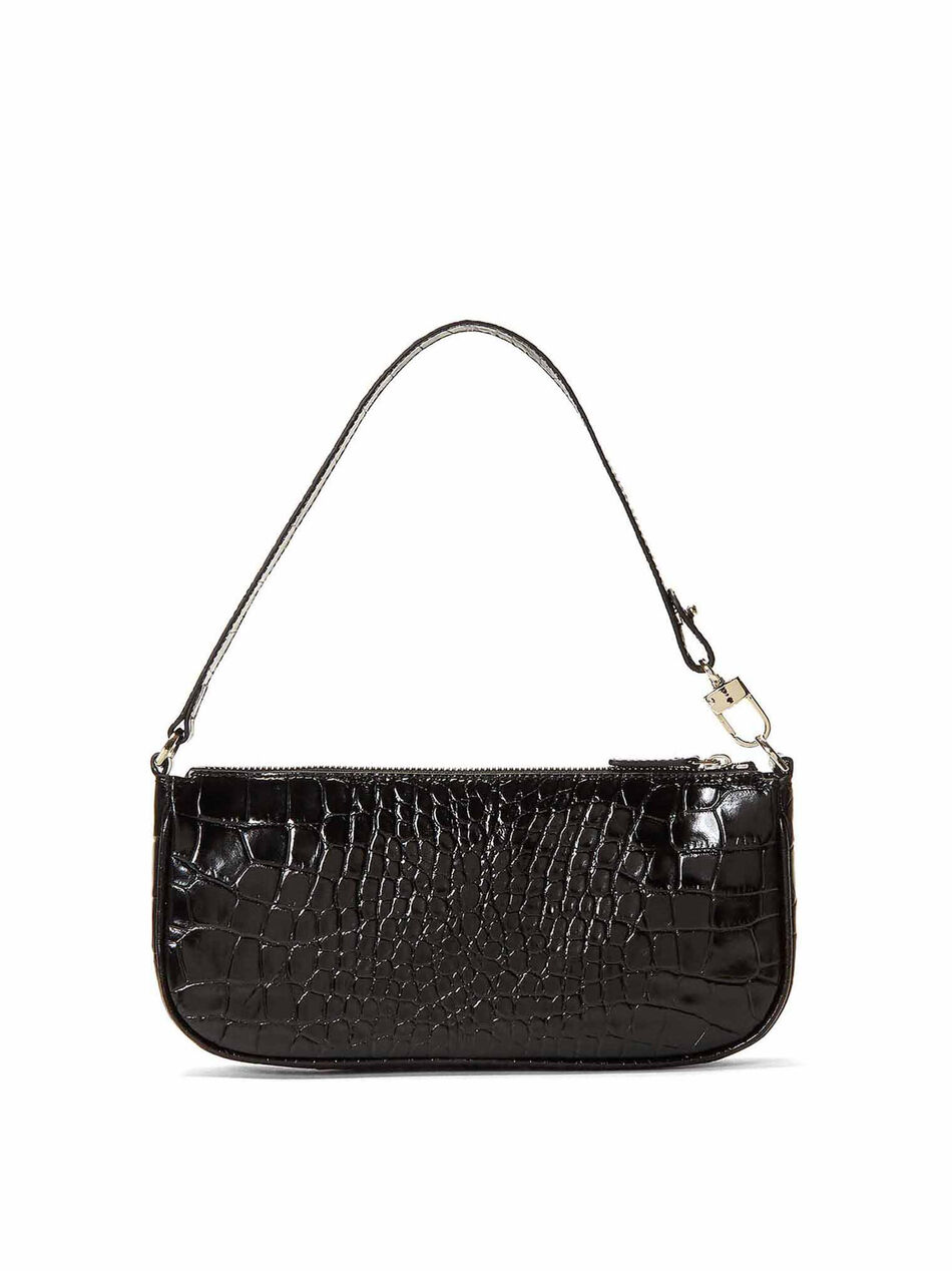 Black Leather Rachel Bag