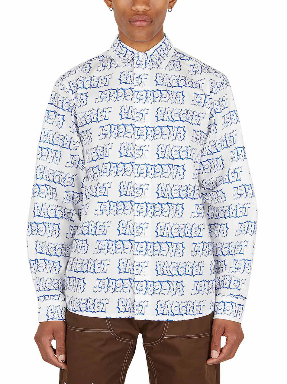 Shirt with All-Over PACCBET Logo Print